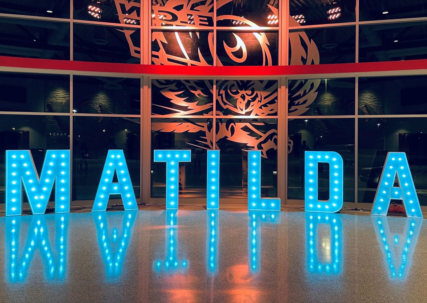 5-foot marquee letters at an event